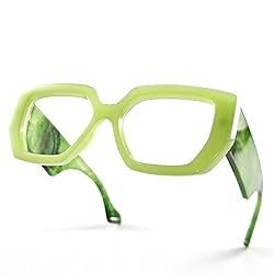 Laemzinv Oversized Square Blue Light Glasses for