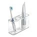 MetroDecor mDesign Dental Center Toothpaste and Toothbrush Holder for Bathroom Vanity Countertops - Clear