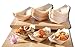Bamboo Wooden Boat 200 Packs with 200 pcs Bamboo Stickers Middle Size 5 Inches