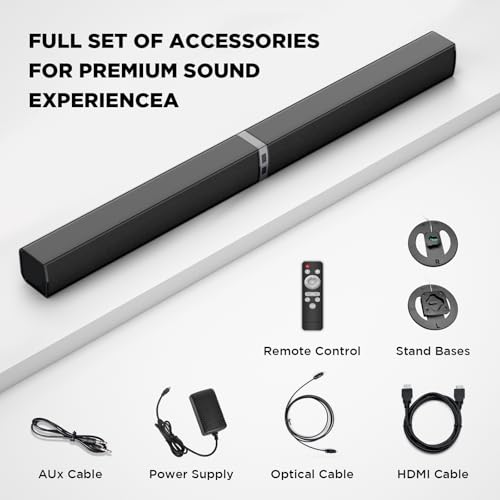 Maraawa 80W Separable TV Sound Bar, Bluetooth 5.3 Home Theater Audio System, ARC Optical AUX Input Supported, 2-in-1 Split Surround Sound Speaker