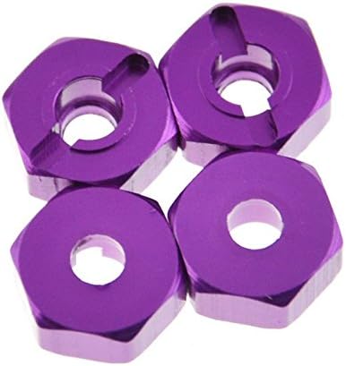 4pcs 1/10 Truck 12mm Racing Upgrade Parts RC Aluminum Wheel Hex Mount for 1/10, Blue