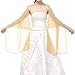 Soffte Cloud Sheer Chiffon Women Evening Shawls and Wraps for Dresses Dark Champagne