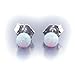 Trustmark 925 Sterling Silver 4mm Fiery White Created Opal Ball Stud Post Earrings, Lorraine