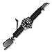 Outdoor Edge Zinc ParaClaw CQD Survival Watch with Black Heavy Duty Paracord Bracelet, 1.5 Inch Knife Blade, Medium