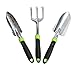 Finnhomy 3 Piece Aluminum Garden Tool Set/Gardening Tool Set, Garden Kit for Digging Weeding Loosening Soil Aerating Transplanting, Makes Great Gift