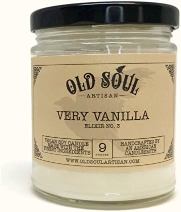 Tranquility - Vanilla Candle - Scented Hand Poured Soy Vegan Spa Altar Decor Relaxation Gift 9oz