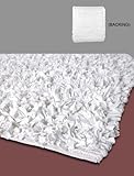 Premium Jersey T-Shirt Cotton Shag Rug - White