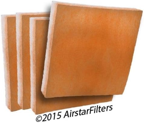 Orange/White Tackified MERV 8 Replacement Air Filter Media Pad Inserts - 8" x 8" x 1" ( Pack of 4 )