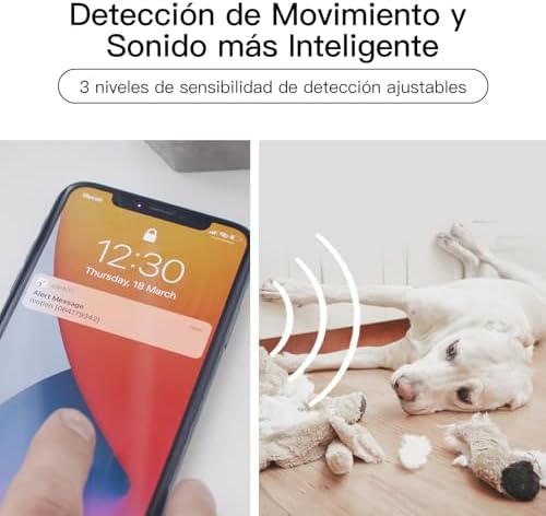 Câmera de vigilância wifi interna laxihub 2k / 3mp, câmera doméstica ptz 355 ° para animais de estimação, câmeras de vigilância doméstica wifi de 2,4 ghz com visão noturna, áudio bidirecional, compatível com alexa e aplicativo