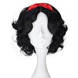 Girl or Child Princess Wig Short Black Curly Hair Costume Cosplay Wig for Halloween Party