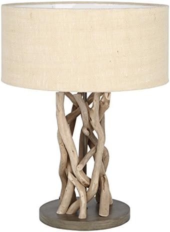 Driftwood & Natural Jute Table Lamp Complete