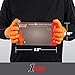 1st Choice Industrial 8 Mil Premium Orange Nitrile Gloves, Latex Free, Powder Free, Raised Diamond Texture, Disposable, Non-Sterile, Size XLarge, Case of 400, 1PONXL