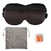Feagar Contoured Sleep Mask, Soft Lightweight 3D Sleeping Mask Eye Cover for Shift Work, Naps,REM Sleeping, Travel, and Meditation-Night Blindfold Eyeshade for Men and Women, 2 Pack
