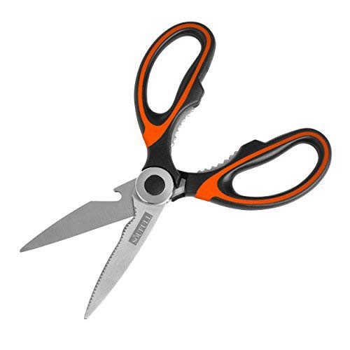 Kitchen shears- Soufull Multifunctional Stainless Steel Poultry Scissors for Poultry Meat Vegetables Herbs BBQ Open Jars and Nut Cracker -Kitchen Scissors for Kitchen