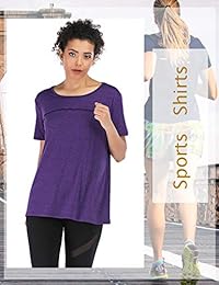 Camisas de yoga de manga corta para mujer con espalda cruzada y espalda cruzada