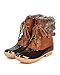 Nature Breeze DD29 Women Mix Media Fur Belted Zip Duck Boot - Tan
