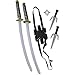 6 Piece Ninja Double Sword Set Cool Halloween Decor Party Costume Accessory