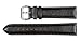 deBeer Brand Smooth Leather Watch Band (Silver Buckle) - Black 18mm (Extra Long Length)