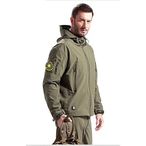 (ワンチャー) WANCHER ミリタリー 高防水 ジャケット フード付 ソフトシェル 軍用 ジャケット