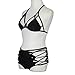 Canserin Women Sexy Push-up Bandage Swimsuit (L, Black)