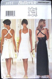 Butterick Sewing Pattern 3931 Misses' Lined Dresses, Size 6 8 10 12