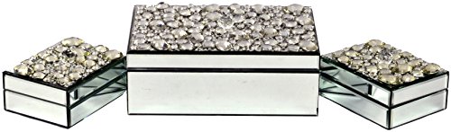 Galt international crystal pebble mirrored nesting jewe…