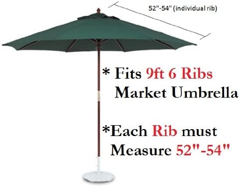 Amazon Com Formosa Covers 9ft Umbrella Replacement Canopy 6 Ribs In Taupe Canopy Only Outdoor Canopies Garden Outdoor