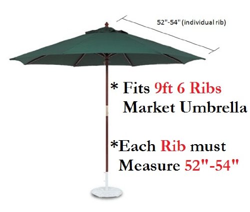 9ft Umbrella Replacement Canopy 6 Ribs In Taupe Canopy Only