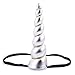 Keklle Unicorn Horn Glitter Elastic Headband Spiral Unicorn Horn cosplay Magical Unicorn Horn,Children's Party Supplies
