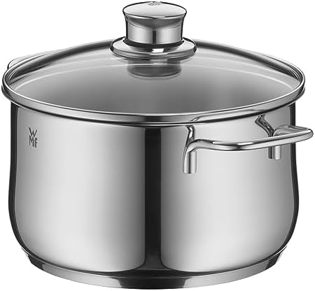 Diadem Plus Casseruola alta con coperchio, in acciaio INOX 18/10, 24 cm