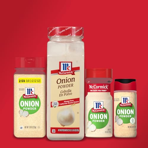 MCCORMICK ONION POWDER, NON GMO, MADE WITH FRESH, WHOLE, ONIONS, FOR BRINGING CONSISTENT ONION FLAVOR TO MEALS & RECIPES, 2.62 OZ