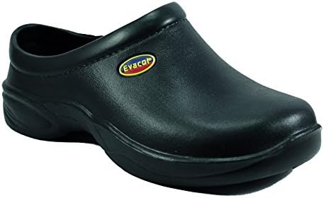 Evacol Unisex Nursing clogs Ultralite Nurse shoes unifororm clogs for health care and hospitals black 43