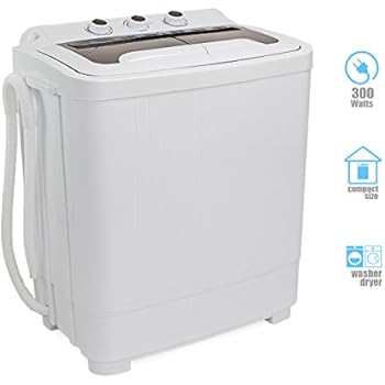 Barton Portable Compact Washer Spin Dry Cycle Timer Top Load Washing Machine Wbuilt In Drain Pump