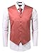 Mens 3 Pieces Solid Tuxedo Vest NeckTie and Handkerchief Set(28 Colors, XS-4XL)