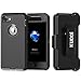 iPhone 7 Case, [Heavy Duty] [Drop Protection] [Shockproof] Tough Rugged Hybrid Hard Shell Cover Case with Belt-Clip for Apple iPhone 7 [4.7 inch]-Black