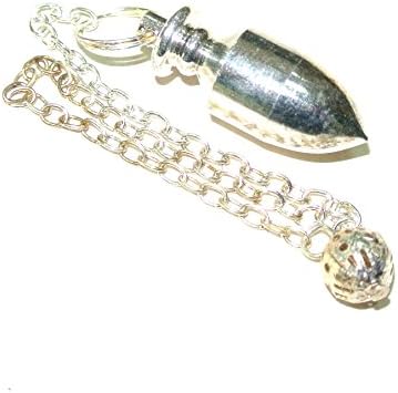 Silver Plated Conical Bullet Metal Pendulum