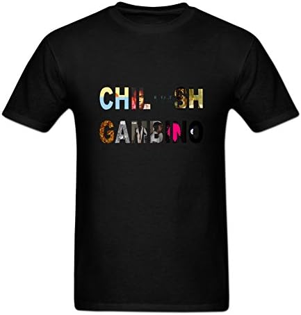 Men's Childish Gambino Album Collage Short Sleeve T Shirt XL Black