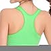 ROPALIA Seamless Yoga Sports Bra No Rims Padded Push Up Racerback Fitness Tank Top Green L