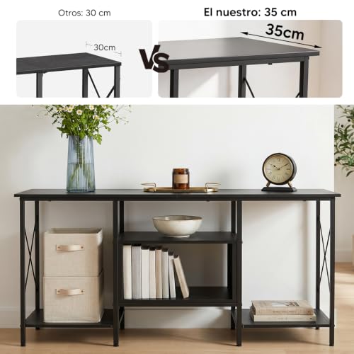 OSLIFE 120CM Muebles para TV Amplio con Cajones y Estantes Abiertos，Centro de Entretenimiento，Soporte para TV de 60/55 Pulgadas.Sala de Estar, Recámara，Estilo Industrial Moderno Vintage