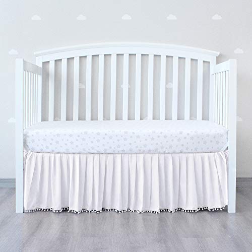 white crib dust ruffle