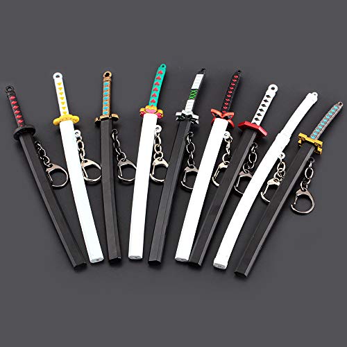 DIYOY Demon Slayer Sword Mini Katana Keychains Anime Figure Tanjiro For Men  Kimetsu No Yaiba Zenitsu Key Chain