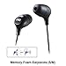 JVC Marshmallow Wireless Earbuds, Memory Foam Ear Pieces for Secure Fit, Long 14 Hour Battery Life - HAFX39BTB (Black)