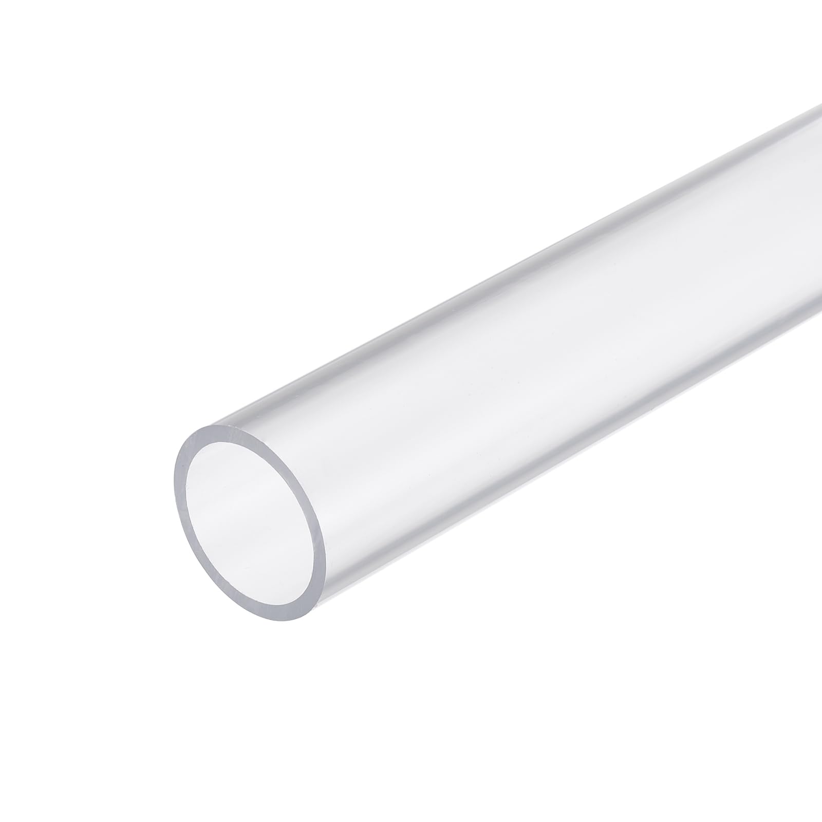 Photo 1 of MECCANIXITY 1.6 Inch Clear PVC Rigid Tube Round Pipe 33mm ID 40mm OD 14" High Impact for Water Pipe, Aquarium, Fish Tank, Greenhouse Garden, Clear