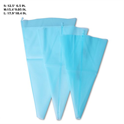 image for Delidge 3 Sizes Reusable New Silicone Cake Decoration Pastry Bags With
