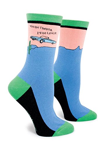 Anne Taintor Women's Cotton Crew Socks - You Be Thelma I'll Be Louise