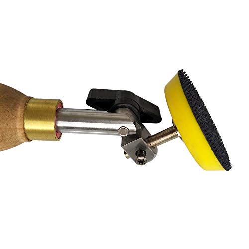 Wood Turning Lathe Sanding Tools Hand Held Bowl Sander with 13" Handle 2" Discs