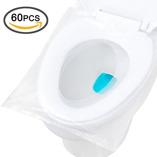 Toilet Seat Cover - SupplyPro O-Shaped Soft &amp; Warm Toilet Seat Cover Thicken Washable Stretchy Toilet Seat Cover Pad Mat Cushion for Bathroom (Disposable 60Pcs)
