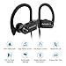 Letsfit Bluetooth Headphones, Wireless Headphones with Mic, HD Stereo Sport Earbuds for Gym Running Workout, IPX7 Waterproof Sweatproof Earphones, 8 Hours Battery Noise Cancelling Headsets (BlackGrey)