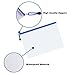 Selizo 12 Pcs Plastic Zip File Paper Document Folder Bags Storage Pouch with Assorted Sizes (12 Pcs Blue)
