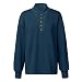 Amlaiworld Women Plus Size Sweater Knitted Button Pullover Blouse V-Neck Long Sleeve Top Tunic Shirt Bluethumb 2
